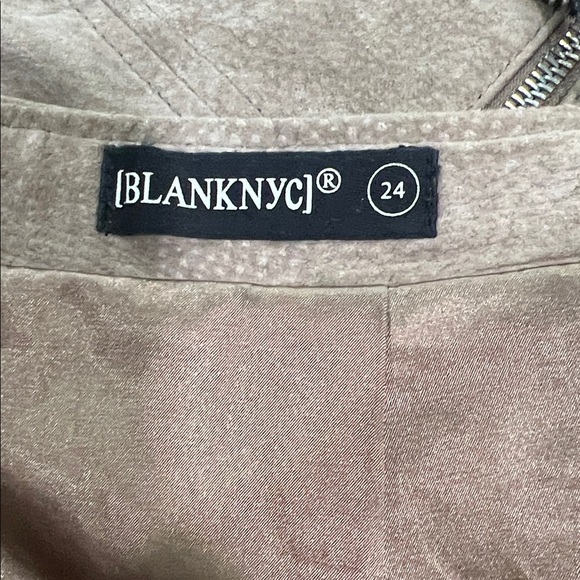 Blank NYC Tan Mini Skirt with Zipper Accents - Picture 2 of 7